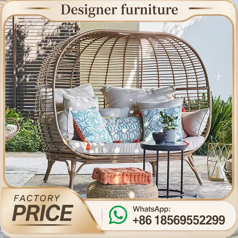 Outdoor Furniture Bali Style - سرير استرخاء خارجي من البولي راتان