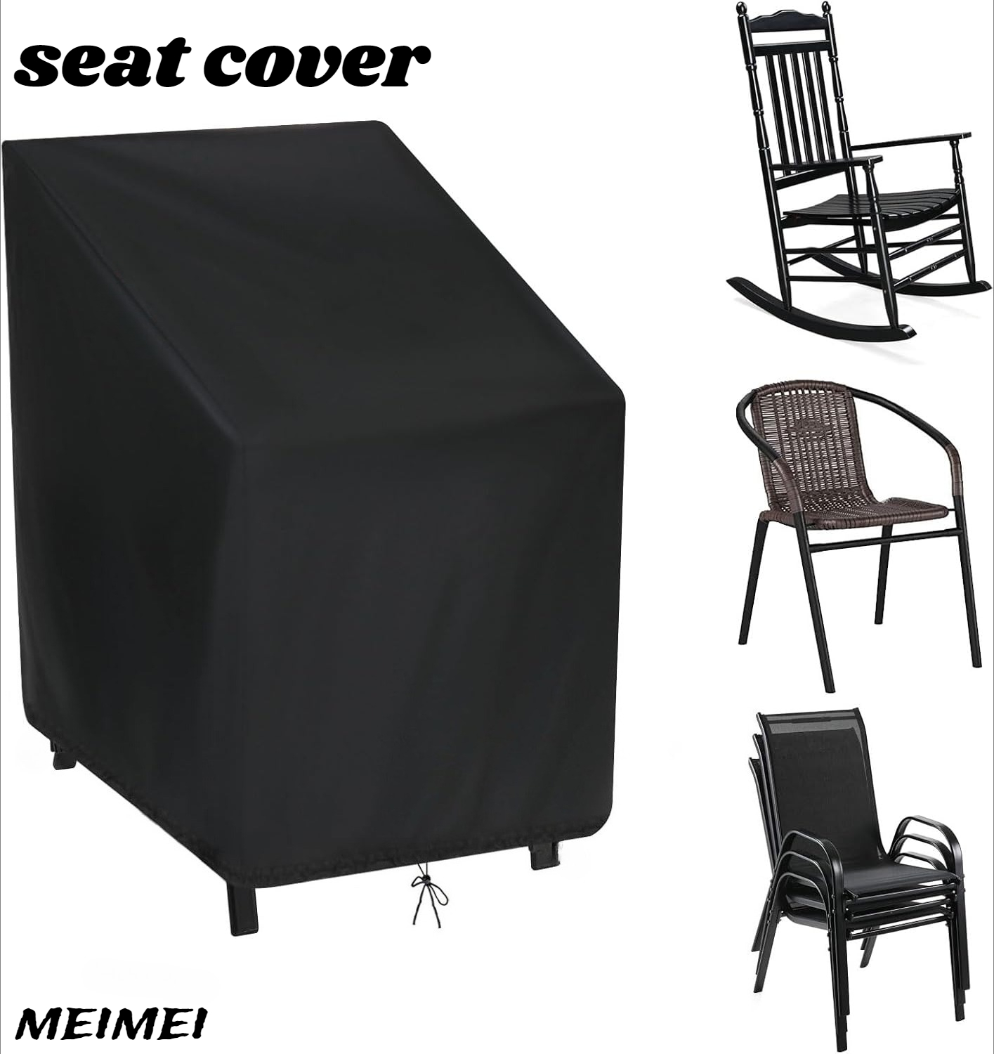 Outdoor Furniture Cover Waterproof - مكدسة كرسي غطاء غبار حقيبة التخزين