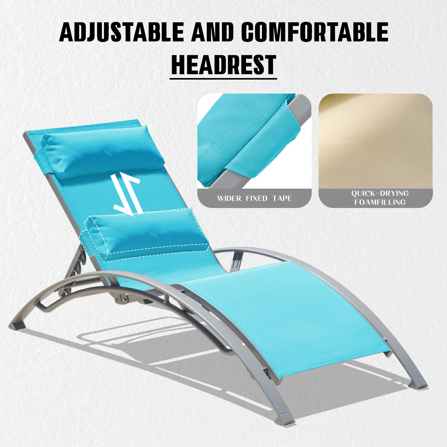 كراسي استلقاء خارجية من الألوم - مراجعة Deck Chair Lounger وسعره