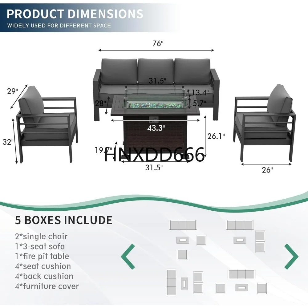 مجموعة أثاث الفناء مع طاولة ذا - مراجعة Outdoor Furniture Fire Pit Set وسعره