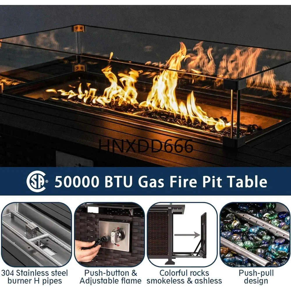 مجموعة أثاث الفناء مع طاولة ذا - مراجعة Outdoor Furniture Fire Pit Set وسعره