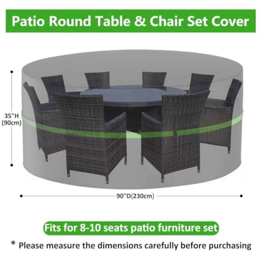 أغطية أثاث الفناء المستديرة، أ - مراجعة Outdoor Furniture Cover Waterproof وسعره