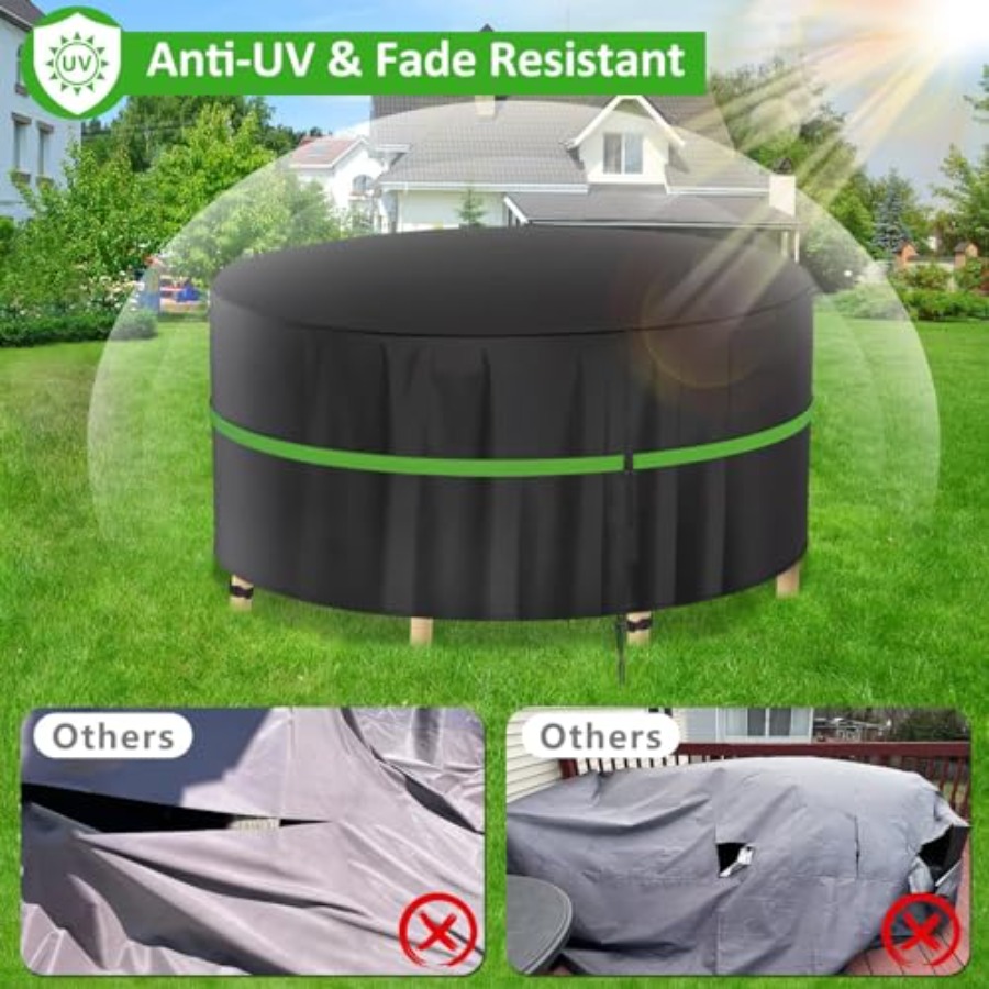 أغطية أثاث الفناء المستديرة، أ - مراجعة Outdoor Furniture Cover Waterproof وسعره