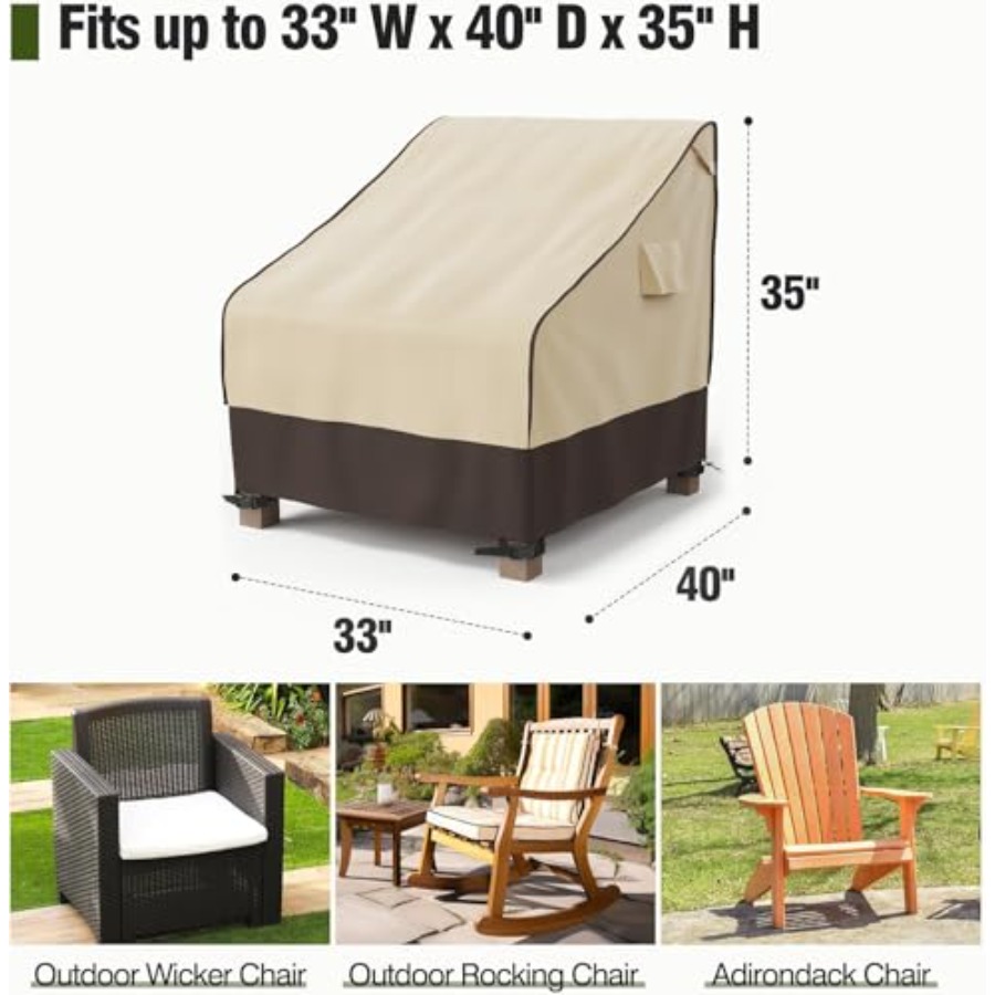 غطاء كرسي الفناء مقاوم للماء،  - مراجعة Outdoor Furniture Cover Waterproof وسعره