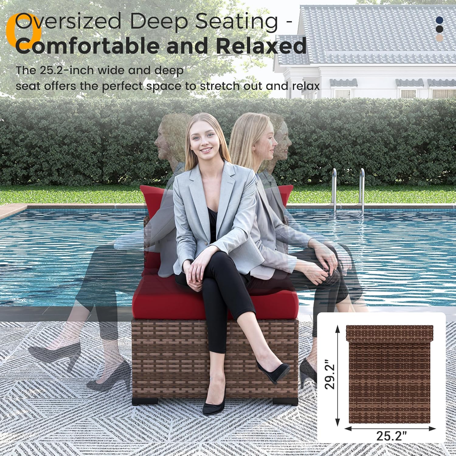 طقم أريكة من 8 قطع مصنوع من ال - مراجعة Outdoor Furniture Fire Pit Set وسعره