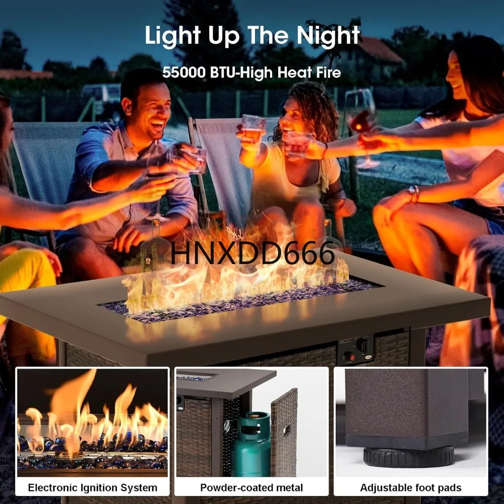 طقم أثاث فناء مكون من 7 قطع مع - مراجعة Outdoor Furniture Fire Pit Set وسعره