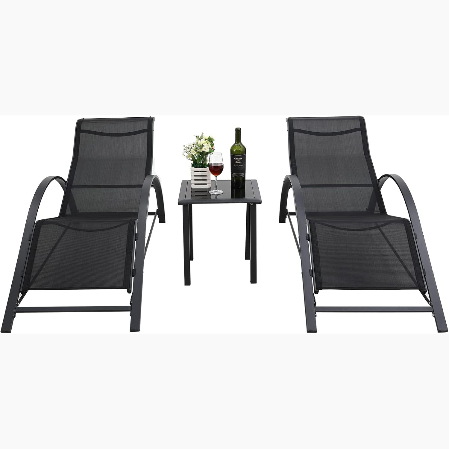 مجموعة من 3 كراسي استرخاء لحما - مراجعة Deck Chair Lounger وسعره
