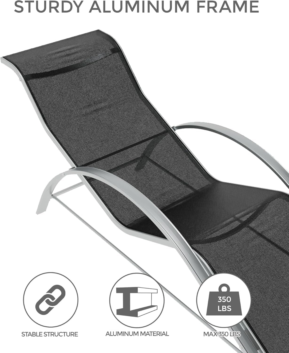 مجموعة من 3 كراسي استرخاء لحما - مراجعة Deck Chair Lounger وسعره