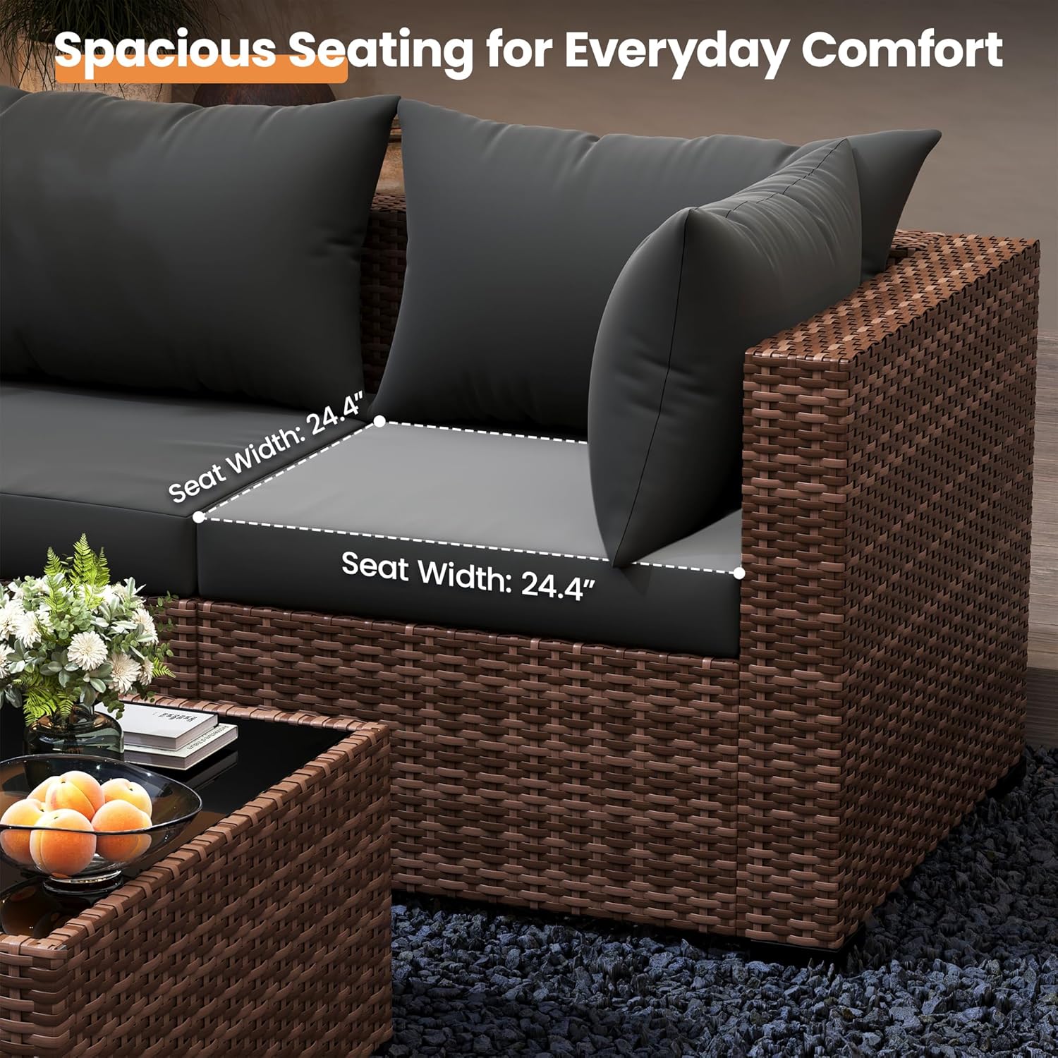 طقم أريكة خارجية من 5 قطع مع ط - مراجعة Outdoor Furniture Fire Pit Set وسعره