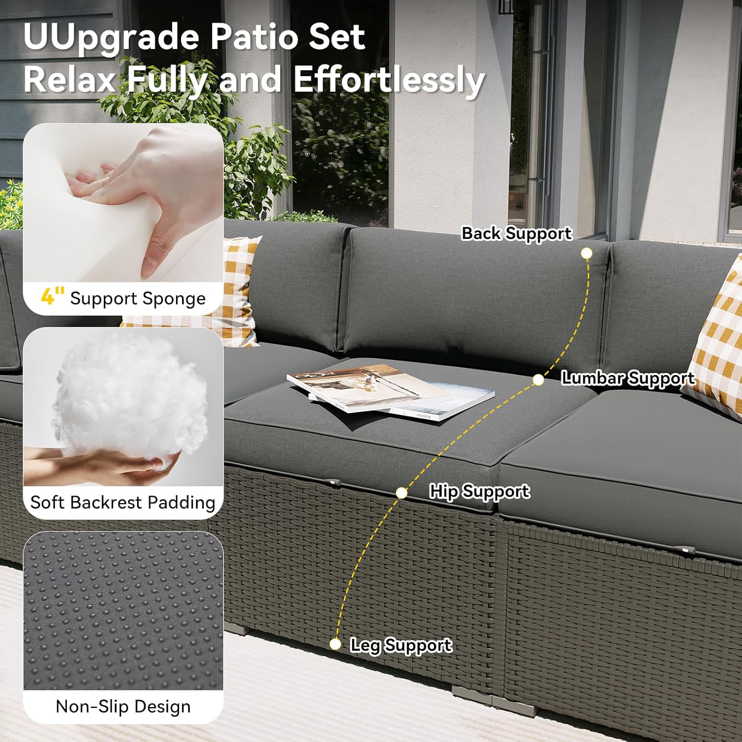 طقم أثاث للفناء مع طاولة موقد  - مراجعة Outdoor Furniture Fire Pit Set وسعره