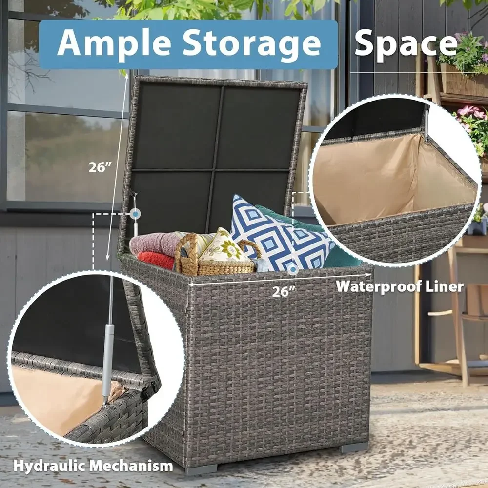 طقم أثاث فناء من 8 قطع مع طاول - مراجعة Outdoor Furniture Fire Pit Set وسعره