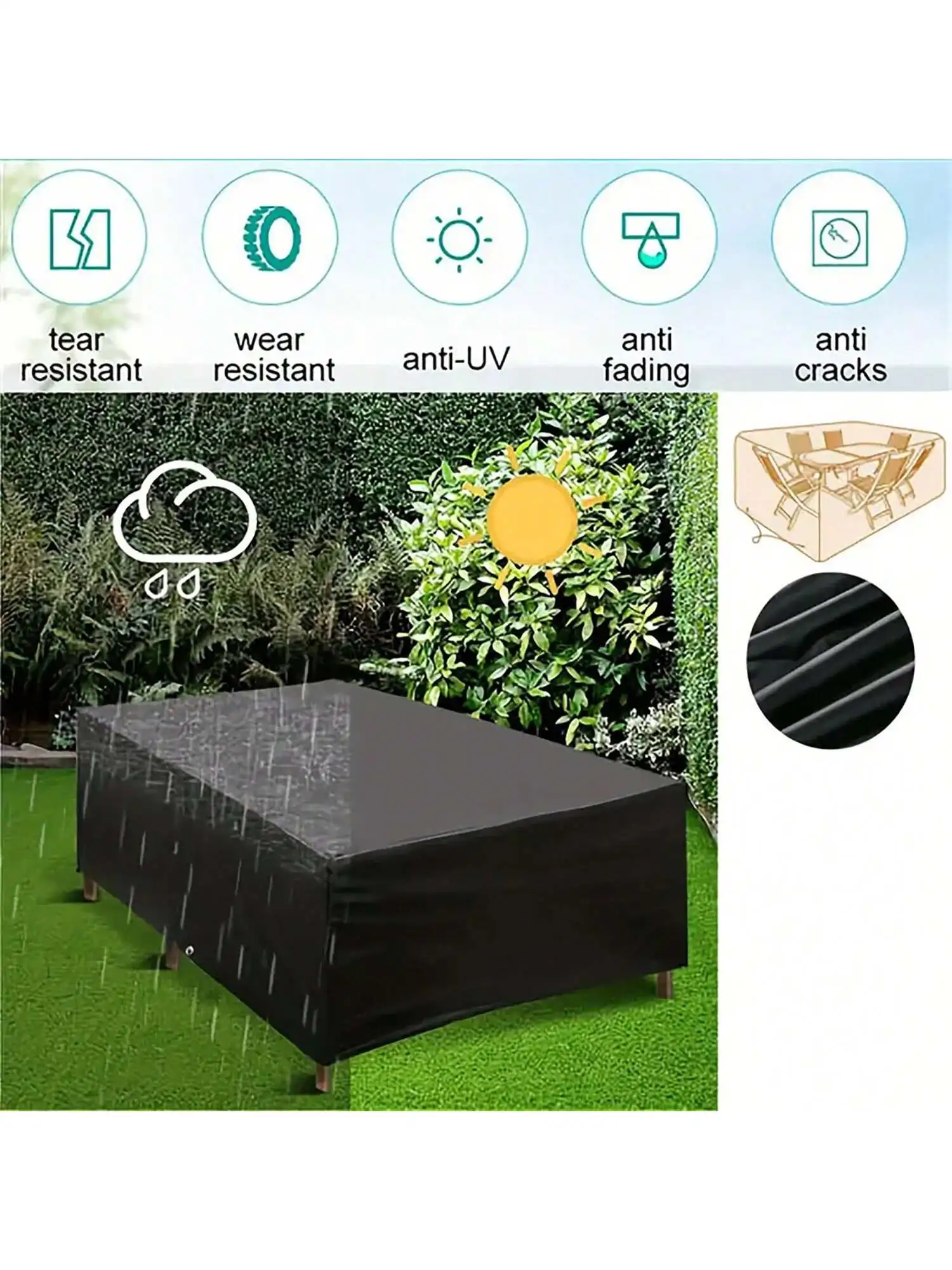 أثاث حديقة الفناء الخارجي متعد - مراجعة Outdoor Furniture Cover Waterproof وسعره