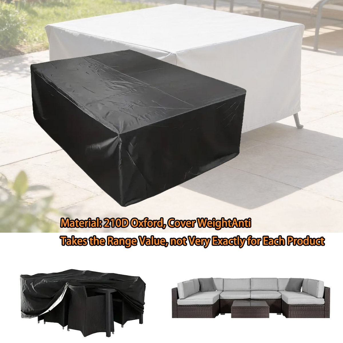 غطاء أثاث خارجي بـ 600 حجم مخت - مراجعة Outdoor Furniture Cover Waterproof وسعره