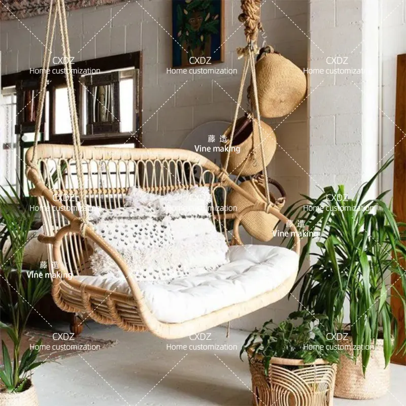 كرسي معلق مزدوج من الروطان للا - مراجعة Outdoor Furniture Bali Style وسعره