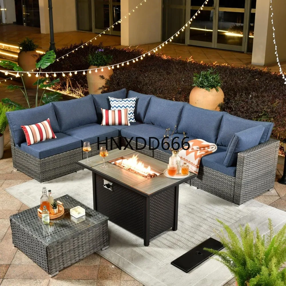 طقم أثاث خارجي مكون من 8 قطع م - مراجعة Outdoor Furniture Fire Pit Set وسعره